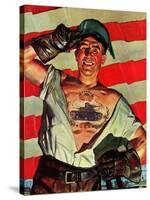 "Tank Tattoo," November 8, 1941-Howard Scott-Stretched Canvas