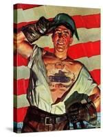 "Tank Tattoo," November 8, 1941-Howard Scott-Stretched Canvas