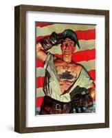 "Tank Tattoo," November 8, 1941-Howard Scott-Framed Giclee Print