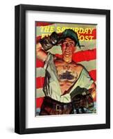 "Tank Tattoo," Saturday Evening Post Cover, November 8, 1941-Howard Scott-Framed Giclee Print