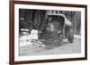 Tank Truck with Snow Plow Cleans the Streets-null-Framed Premium Giclee Print