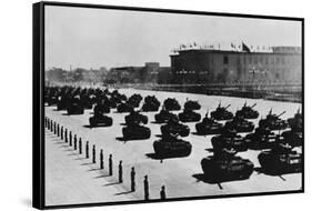Tanks and Soldiers in Tiananmen Square-null-Framed Stretched Canvas