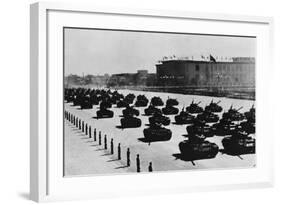 Tanks and Soldiers in Tiananmen Square-null-Framed Photographic Print