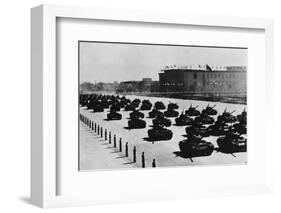 Tanks and Soldiers in Tiananmen Square-null-Framed Photographic Print