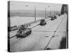 Tanks Cross Nijmegen Bridge-null-Stretched Canvas
