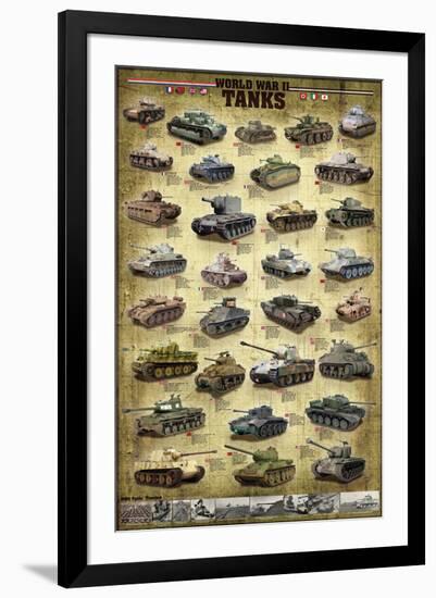 Tanks of WWII-null-Framed Art Print