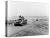 Tanks on the Move to Vire over the Tank Runs, c.1945-English Photographer-Stretched Canvas