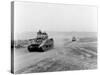 Tanks on the Move to Vire over the Tank Runs, c.1945-English Photographer-Stretched Canvas