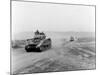 Tanks on the Move to Vire over the Tank Runs, c.1945-English Photographer-Mounted Photographic Print