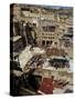 Tannery and Cityscape, Fes (Fez), Morocco, North Africa, Africa-Simon Montgomery-Stretched Canvas