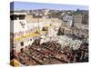 Tannery, Fez, UNESCO World Heritage Site, Morocco, North Africa, Africa-Marco Cristofori-Stretched Canvas