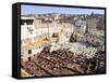 Tannery, Fez, UNESCO World Heritage Site, Morocco, North Africa, Africa-Marco Cristofori-Framed Stretched Canvas