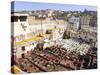 Tannery, Fez, UNESCO World Heritage Site, Morocco, North Africa, Africa-Marco Cristofori-Stretched Canvas