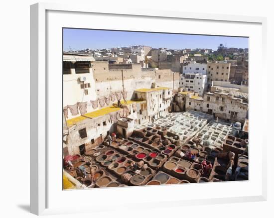 Tannery, Fez, UNESCO World Heritage Site, Morocco, North Africa, Africa-Marco Cristofori-Framed Photographic Print