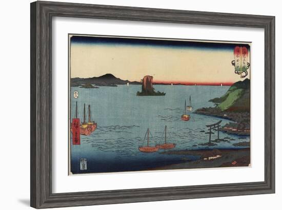 Tanokuchi in Bizen Province, August 1858-Utagawa Hiroshige-Framed Giclee Print