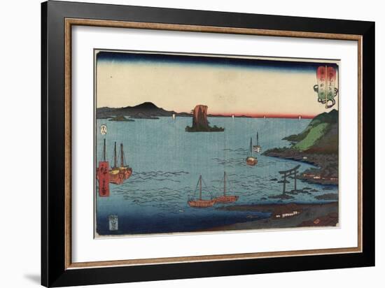 Tanokuchi in Bizen Province, August 1858-Utagawa Hiroshige-Framed Giclee Print