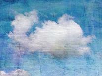 Old Crumpled Background with Clouds-Tanor-Art Print