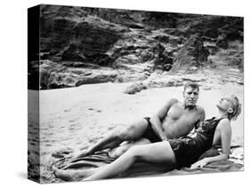 Tant qu'il y aura des hommes From Here to Eternity by FredZinnemann with Burt Lancaster and Deborah-null-Stretched Canvas