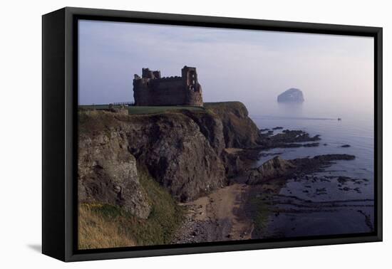 Tantallon Castle Near North Berwick Bass Rock, Scotland, United Kingdom-null-Framed Stretched Canvas