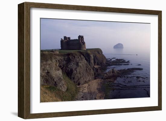 Tantallon Castle Near North Berwick Bass Rock, Scotland, United Kingdom-null-Framed Giclee Print