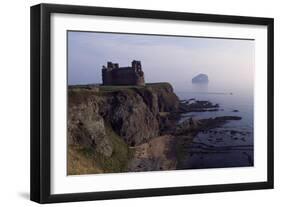 Tantallon Castle Near North Berwick Bass Rock, Scotland, United Kingdom-null-Framed Giclee Print