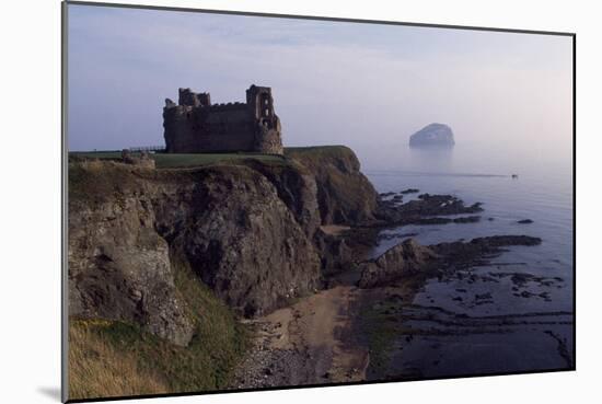 Tantallon Castle Near North Berwick Bass Rock, Scotland, United Kingdom-null-Mounted Giclee Print