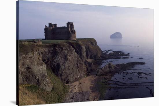 Tantallon Castle Near North Berwick Bass Rock, Scotland, United Kingdom-null-Stretched Canvas