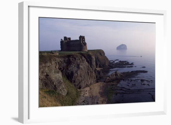 Tantallon Castle Near North Berwick Bass Rock, Scotland, United Kingdom-null-Framed Giclee Print