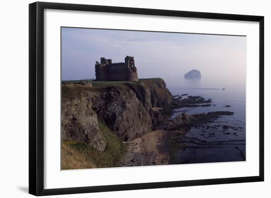 Tantallon Castle Near North Berwick Bass Rock, Scotland, United Kingdom-null-Framed Giclee Print