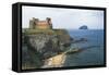 Tantallon Castle Near North Berwick Bass Rock, Scotland, United Kingdom-null-Framed Stretched Canvas