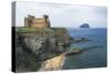 Tantallon Castle Near North Berwick Bass Rock, Scotland, United Kingdom-null-Stretched Canvas