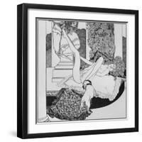 Tantalus, Illustration from 'Tales at the dressing table', plate XIII, 1908-Franz Von Bayros-Framed Giclee Print