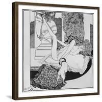 Tantalus, Illustration from 'Tales at the dressing table', plate XIII, 1908-Franz Von Bayros-Framed Giclee Print