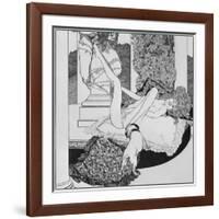 Tantalus, Illustration from 'Tales at the dressing table', plate XIII, 1908-Franz Von Bayros-Framed Giclee Print