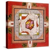 Tantric Miniature Depicting Three Women Forming a Chain-null-Stretched Canvas