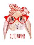 Rabbit Head in Glasses-tanycya-Art Print