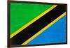 Tanzania Flag Design with Wood Patterning - Flags of the World Series-Philippe Hugonnard-Framed Art Print