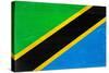 Tanzania Flag Design with Wood Patterning - Flags of the World Series-Philippe Hugonnard-Stretched Canvas