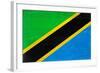 Tanzania Flag Design with Wood Patterning - Flags of the World Series-Philippe Hugonnard-Framed Art Print