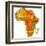 Tanzania on Actual Map of Africa-michal812-Framed Art Print