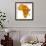 Tanzania on Actual Map of Africa-michal812-Framed Art Print displayed on a wall