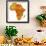 Tanzania on Actual Map of Africa-michal812-Framed Art Print displayed on a wall