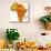 Tanzania on Actual Map of Africa-michal812-Mounted Art Print displayed on a wall