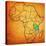 Tanzania on Actual Map of Africa-michal812-Stretched Canvas