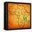 Tanzania on Actual Map of Africa-michal812-Framed Stretched Canvas