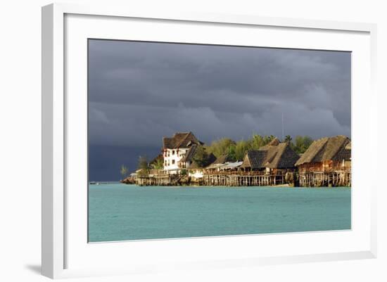 Tanzania, Zanzibar, Nungwi, Tourist Resort on Stilts-Anthony Asael-Framed Photographic Print