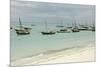 Tanzania, Zanzibar, Nungwi, Traditional Fisherman Boat on White Beach-Anthony Asael-Mounted Photographic Print