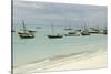 Tanzania, Zanzibar, Nungwi, Traditional Fisherman Boat on White Beach-Anthony Asael-Stretched Canvas