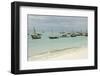 Tanzania, Zanzibar, Nungwi, Traditional Fisherman Boat on White Beach-Anthony Asael-Framed Photographic Print