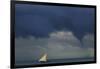 Tanzania, Zanzibar, Nungwi, Traditional Sailing Boat with Storm-Anthony Asael-Framed Photographic Print